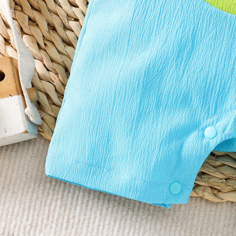 Newborn Baby Blue Monster Romp - Cotton Baby Onesies Zipper review and price