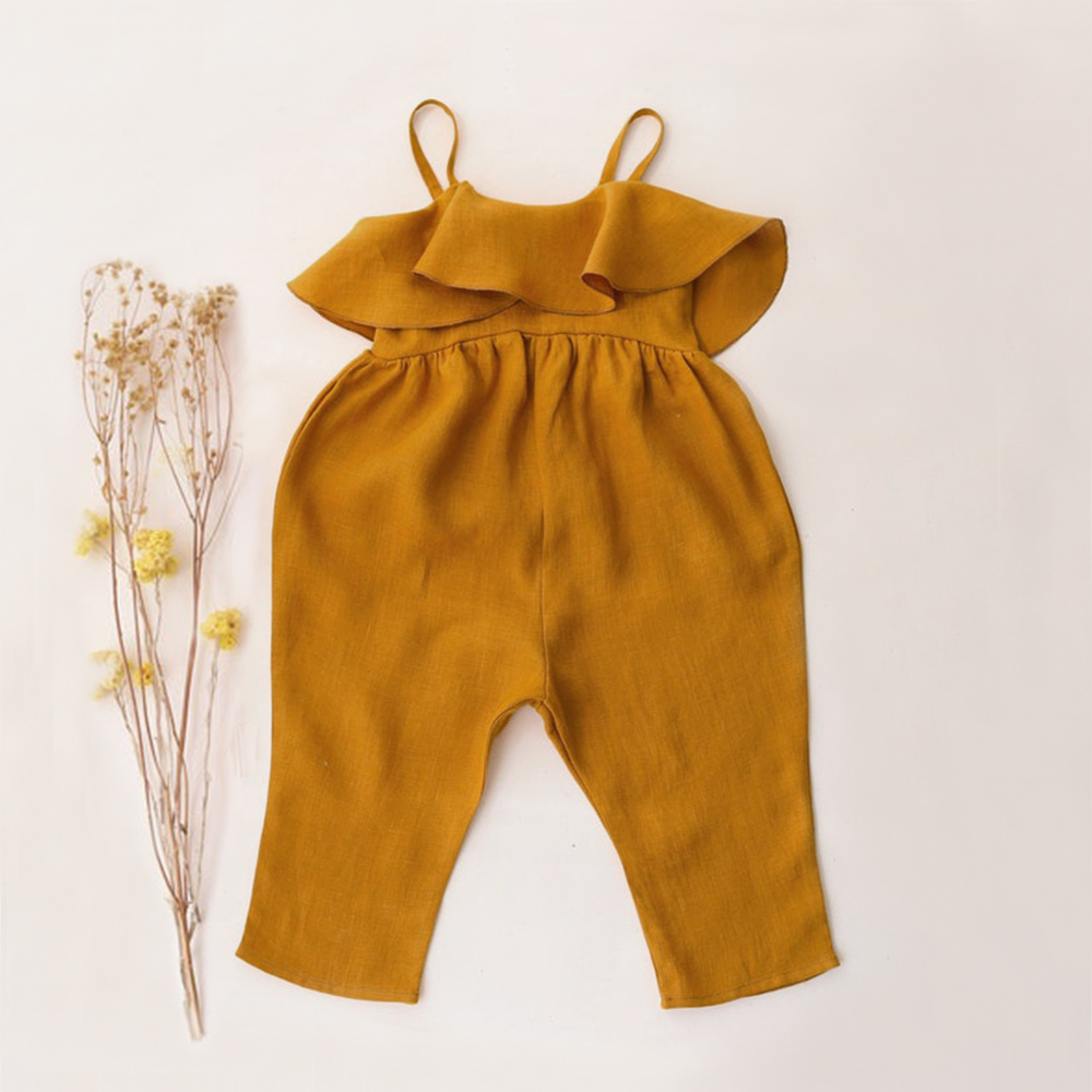 Baby Girl Summer Clothes Baby  - Baby Summer Linen Sleeveless Jumpsuit review and price