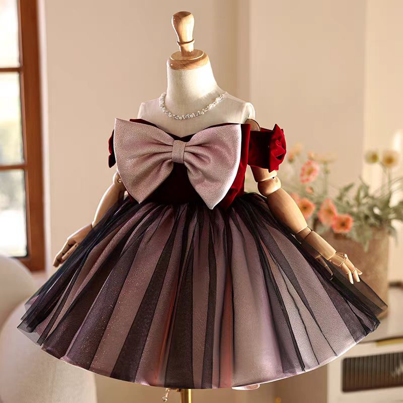 Jill Wish J464 Elegant Burgund - Toddler Girl Tulle Party Dress review and price