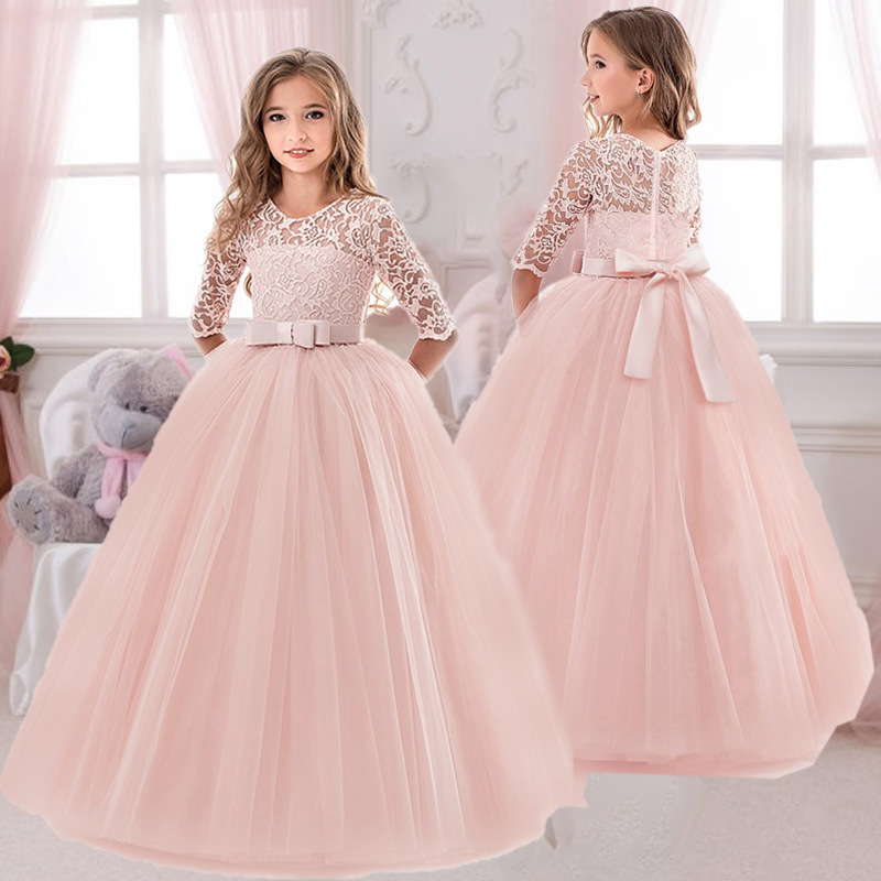 Girls Lace Embroidered Bow Pri - Toddler Girl Tulle Party Dress review and price